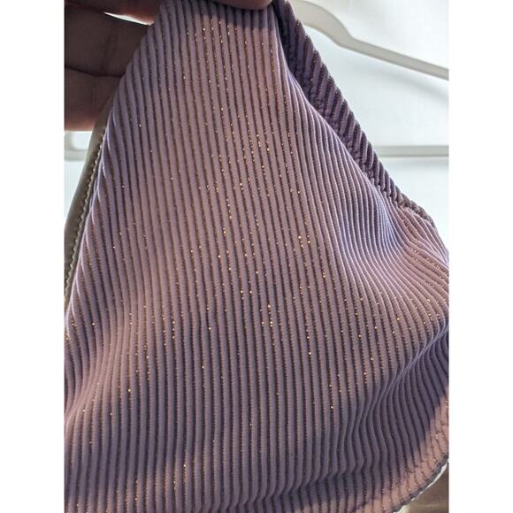 Triangle Bikini Top Shade Shore Lilac Purple Lurex 36B Swimsuit Underwire Plunge - Picture 8 of 11